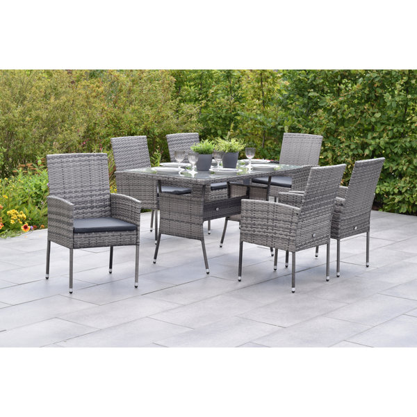 Classicliving Sitzer Lounge Set Roth Aus Polyrattan Mit Polster